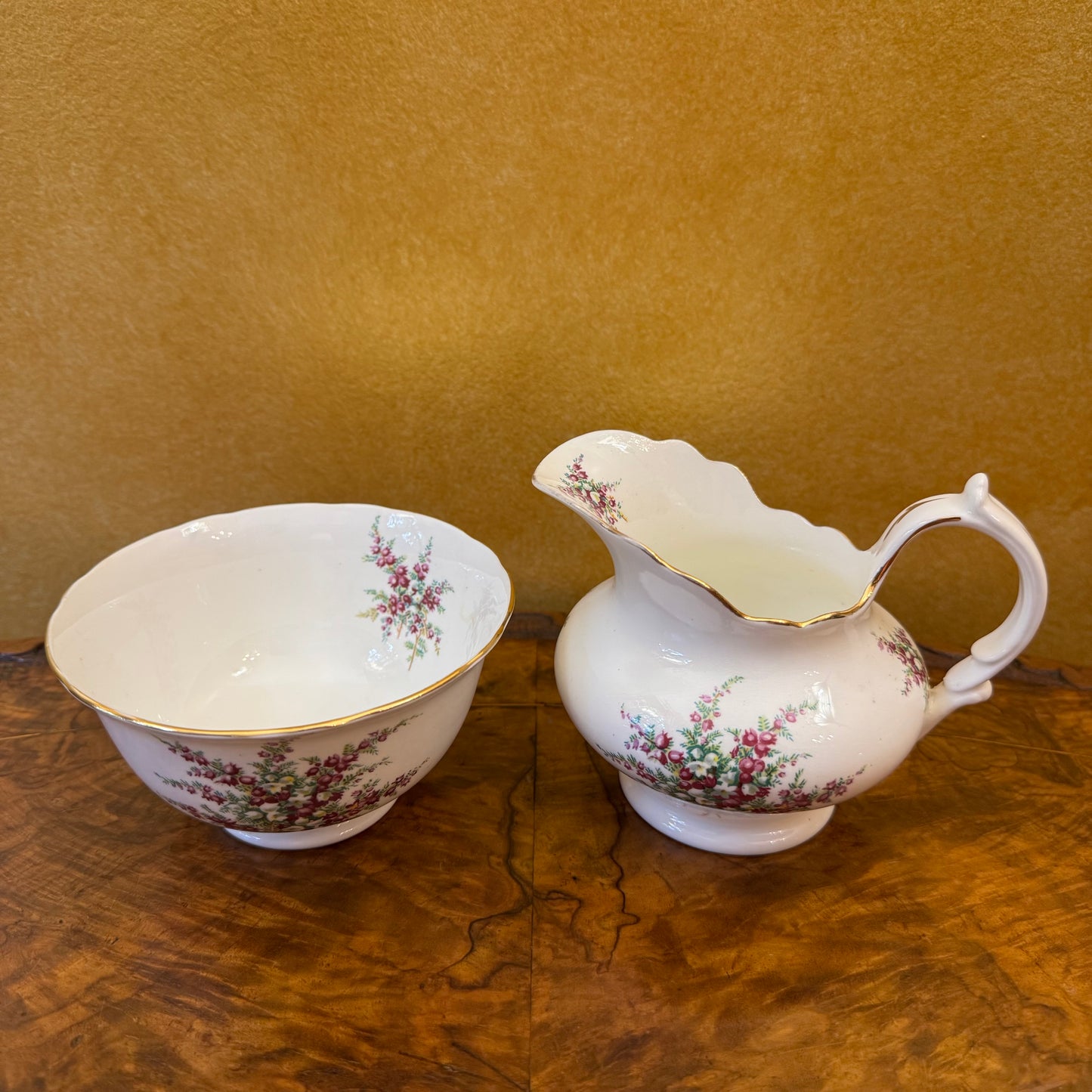 Vintage Hammersley Milk Jug & Sugar Bowl 