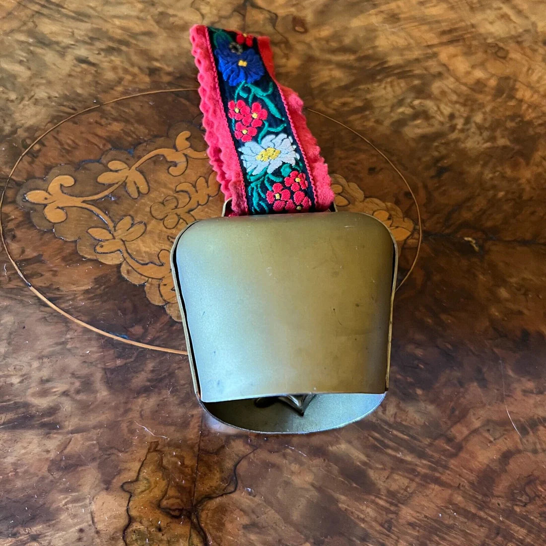 Vintage Swiss Hand Painted Cow Bell