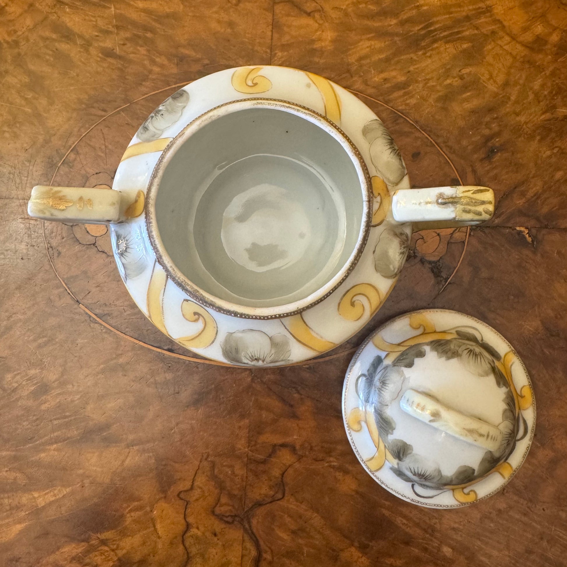 Vintage Hand Painted Nippon Bowl Sugar 