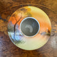 Vintage Hand Painted Scenic Print Potpourri Vase