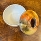Vintage Hand Painted Scenic Print Potpourri Vase