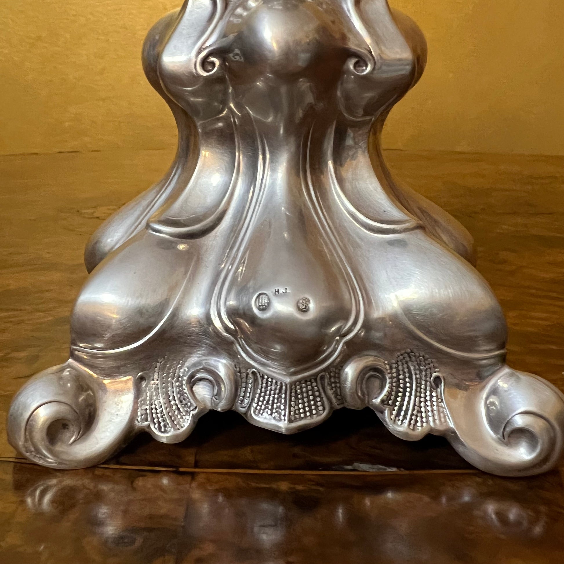 Vintage Hans Jensen & Co Silver Candle Holder