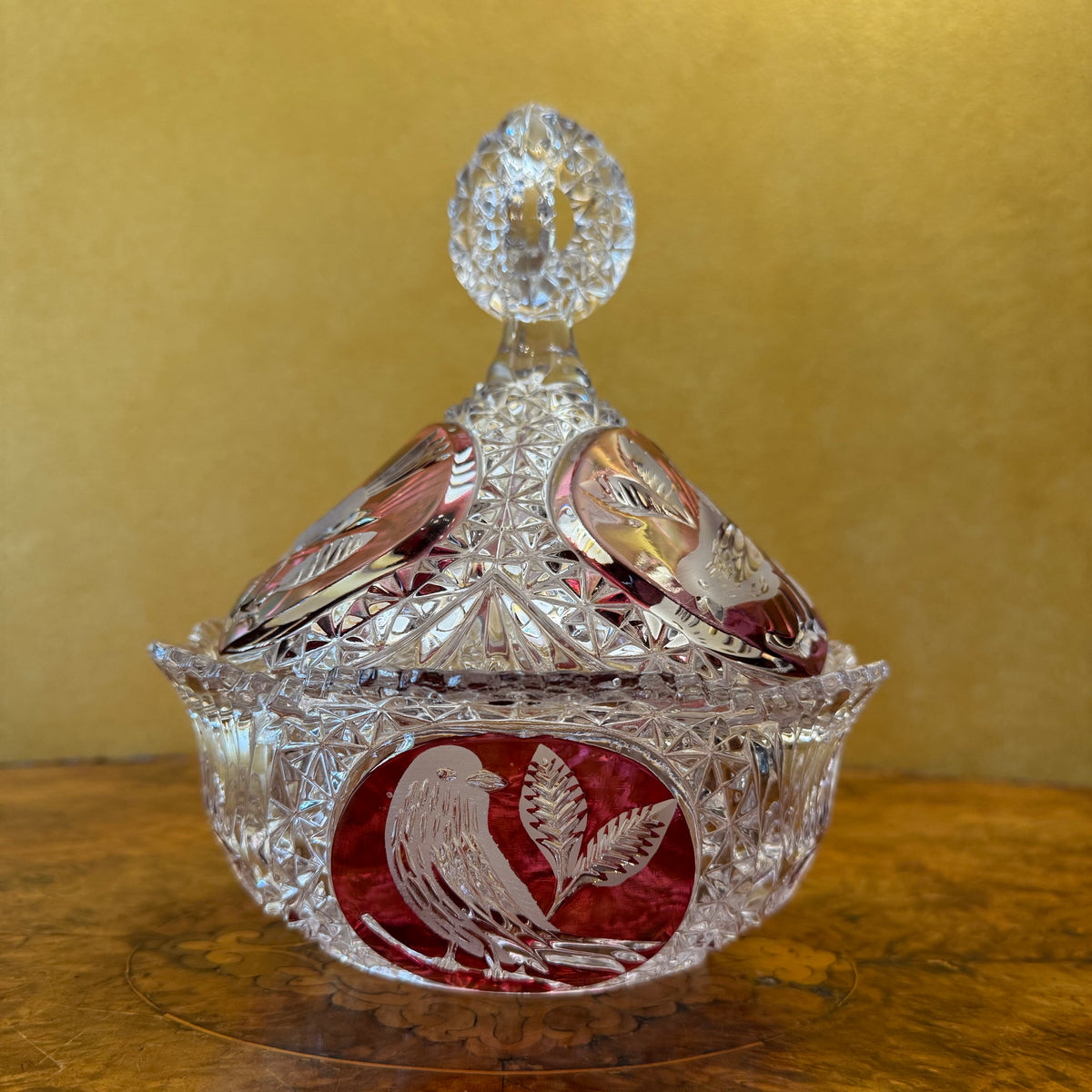 Vintage Hofbauer German Crystal Bird 