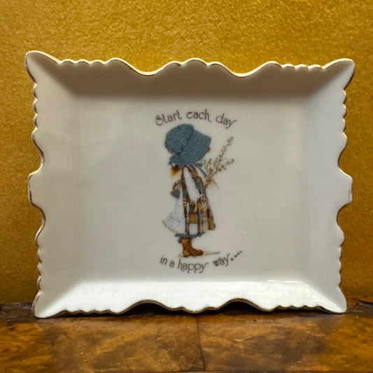 Vintage Holly Hobbie Wall Plate/Trinket Dish