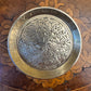 Vintage Indian Brass Floral Pin Trinket Dish