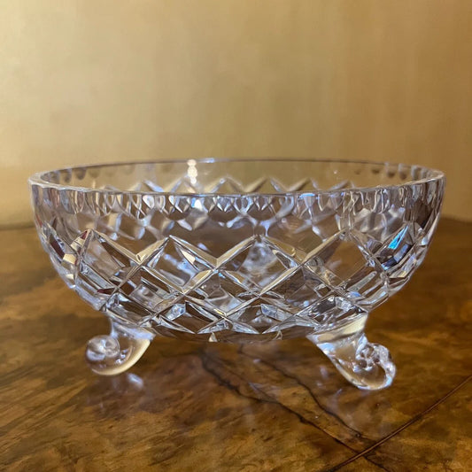 Vintage Inwald Crystal Bowl On Feet