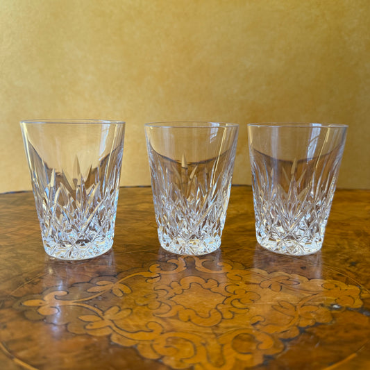 Vintage Inwald Crystal Tumblers Set Of Three 