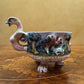 Vintage Italian Capodimonte Footed Demitasse 