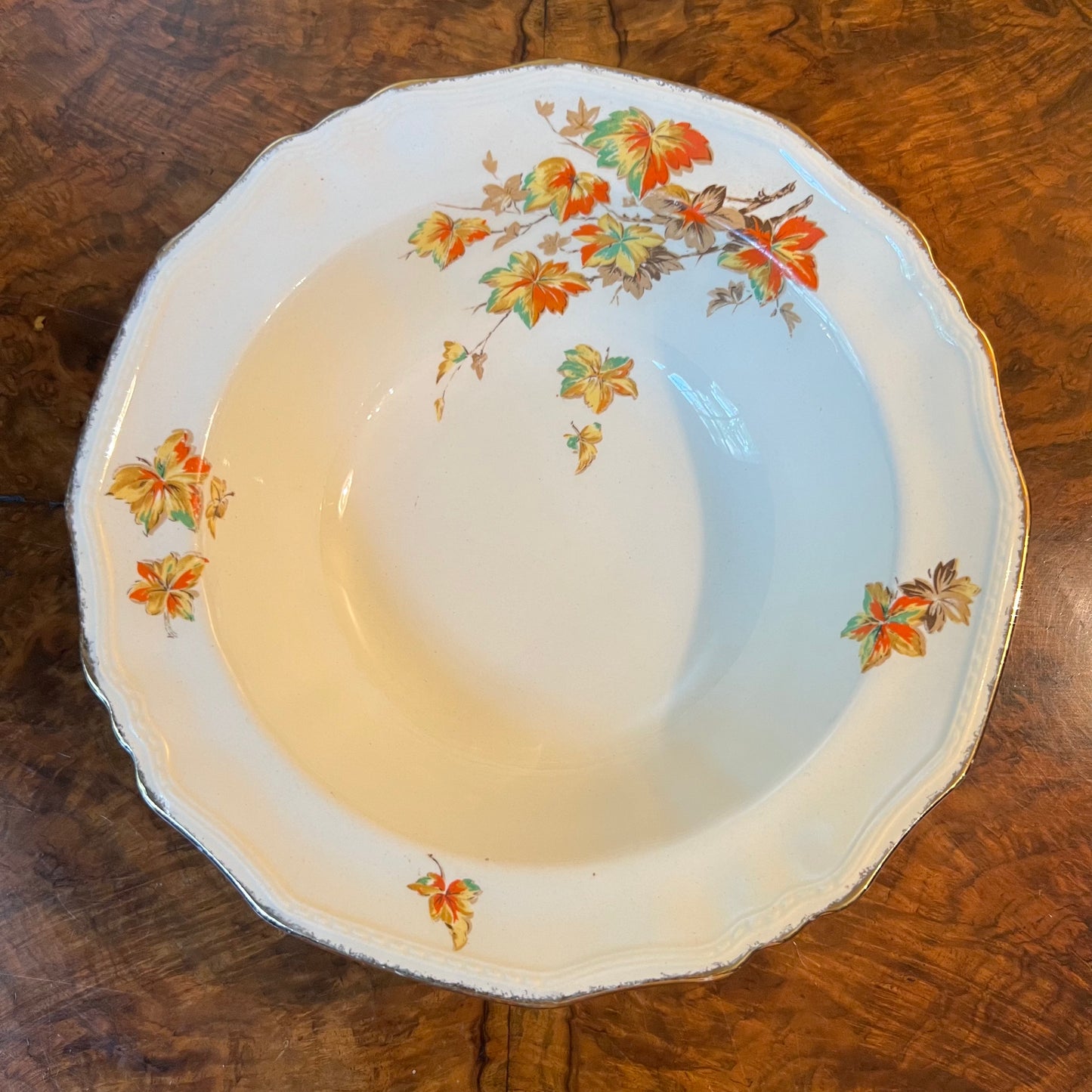 Vintage J & G Meakin Autumn Print Serving Bowl