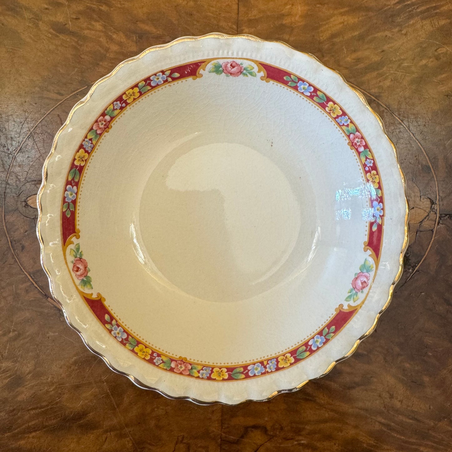 Vintage J & G Meakin Floral Border Print Bowl 