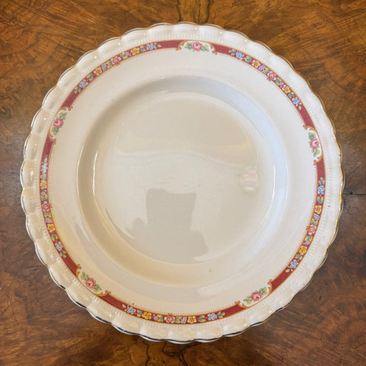 Vintage J & G Meakin Floral Border Print Entree Plate 