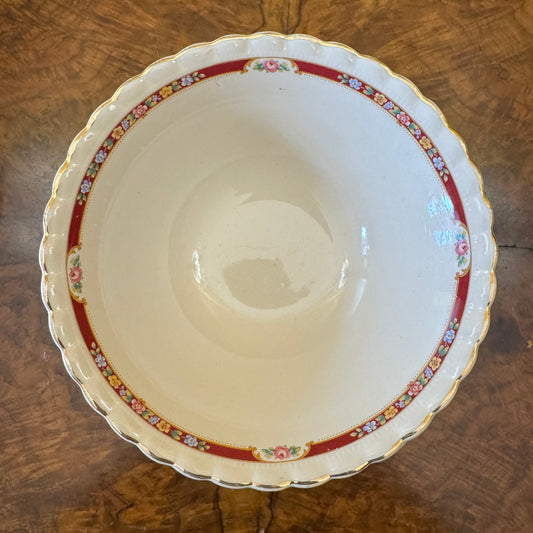 Vintage J & G Meakin Floral Border Print Salad Bowl 