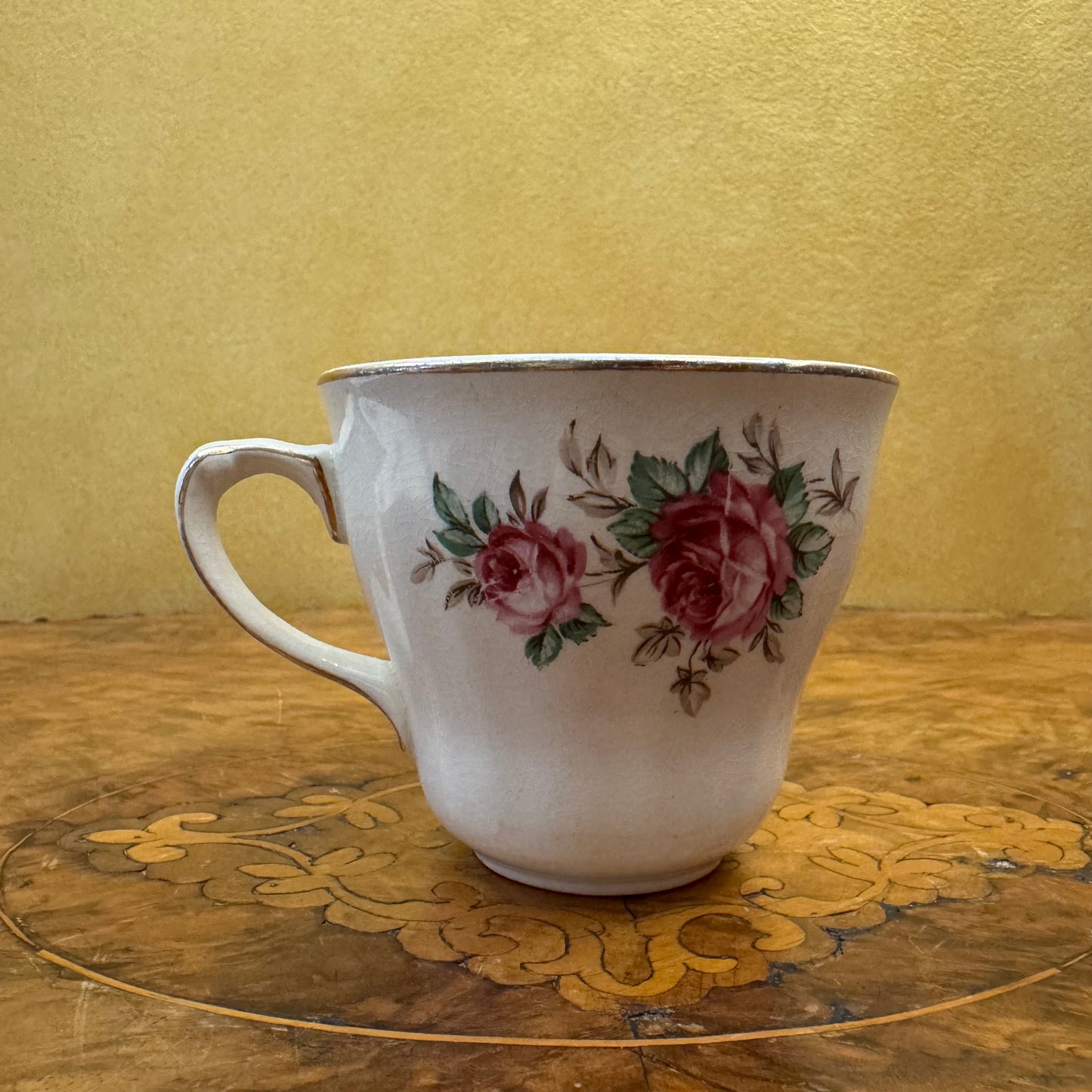 Vintage J & G Meakin Rose Print Cup 