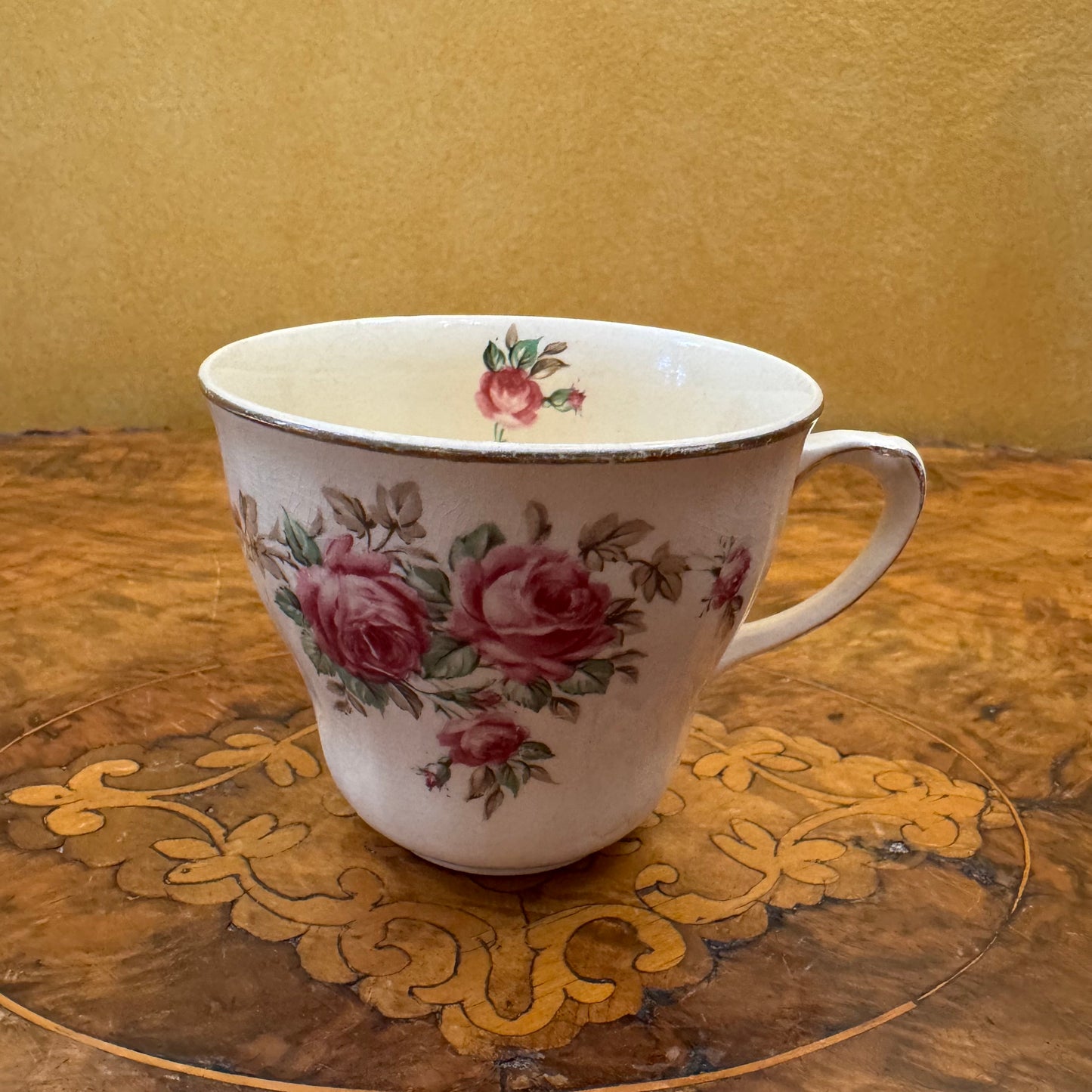 Vintage J & G Meakin Rose Print Cup 
