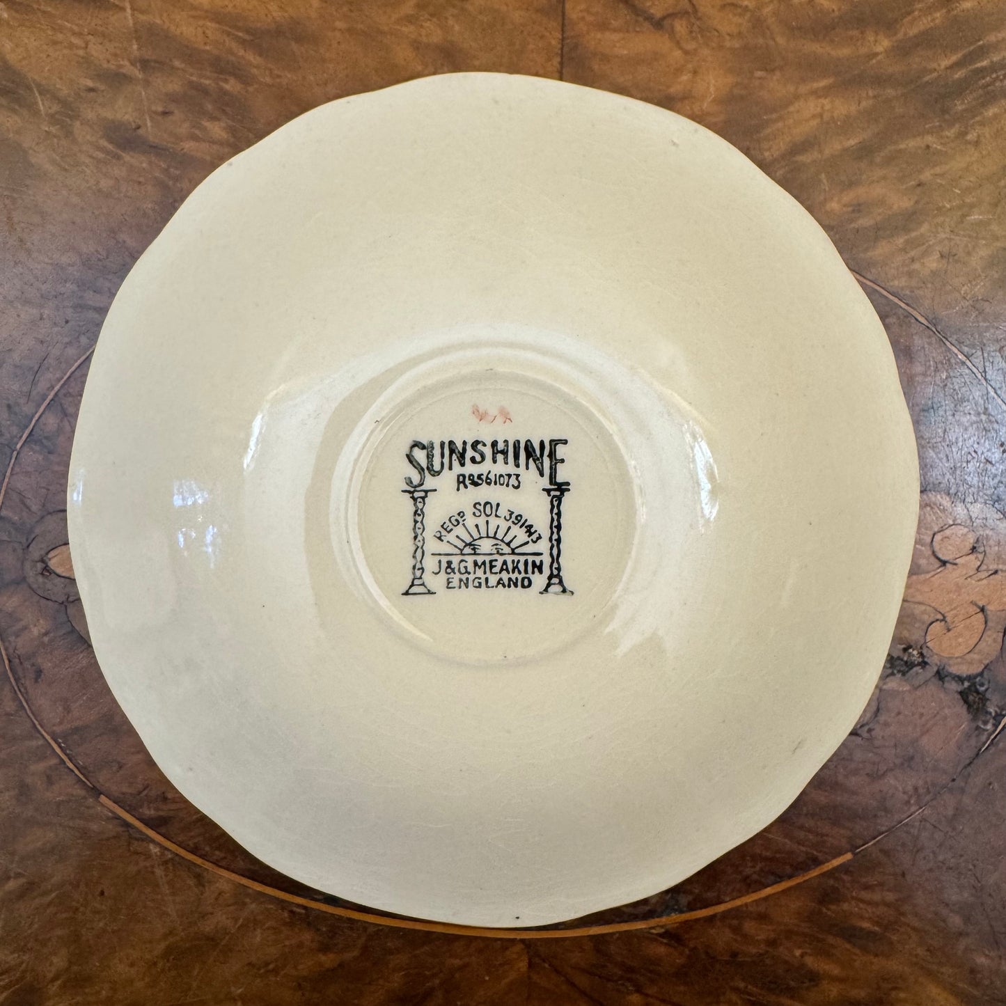 Vintage J & G Meakin Rose Print Saucer Plate