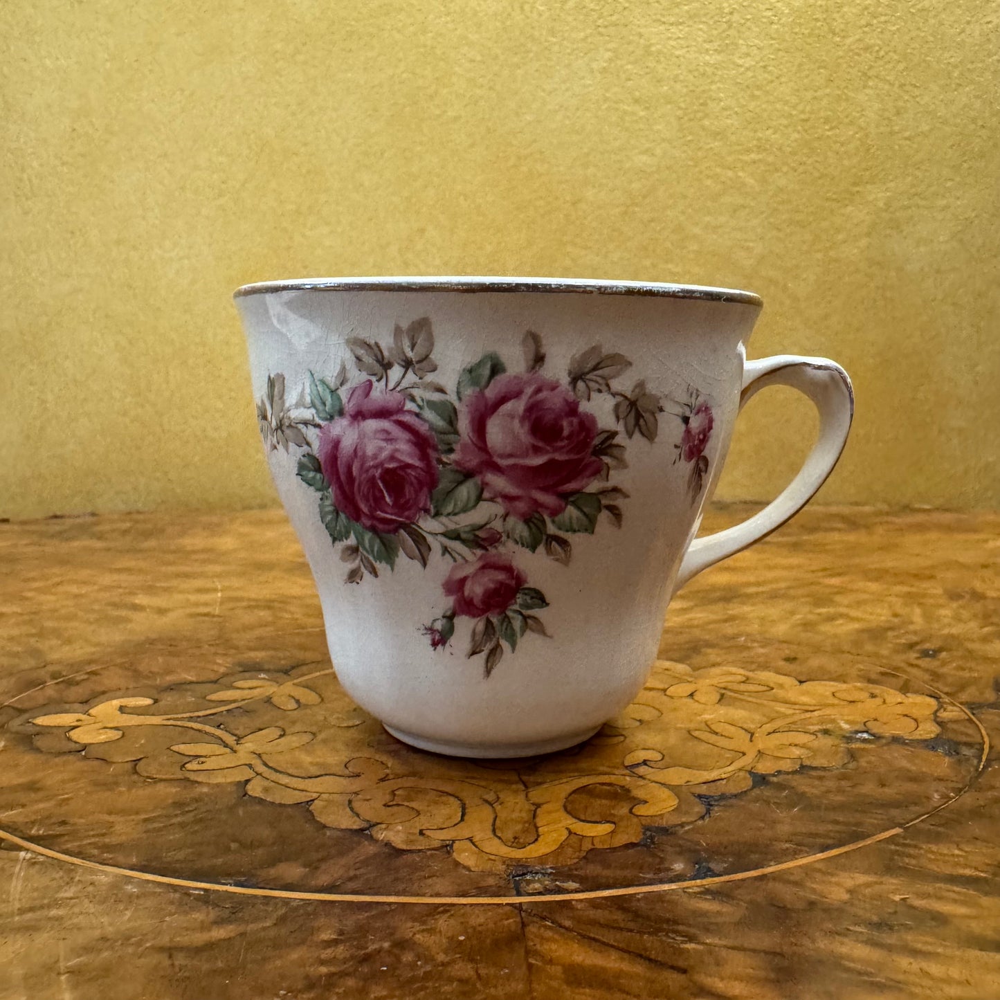 Vintage J & G Meakin Rose Print Tea Cup 
