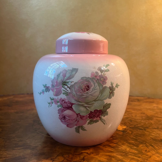 Vintage James Kent Old Foley Victoria Rose Ginger Jar