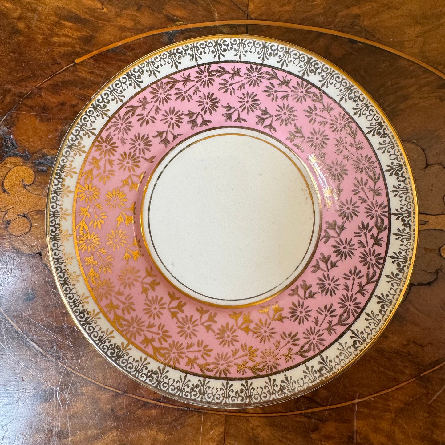 Vintage James Kent Pink Gold Demitasse Coffee Saucer 