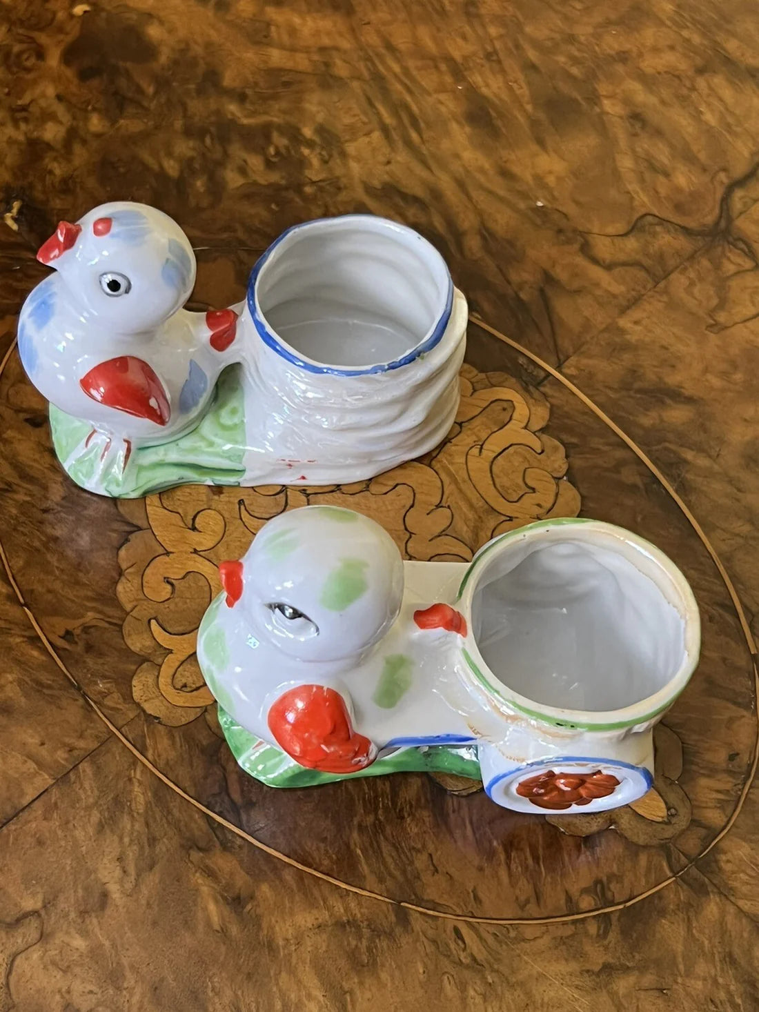 Vintage Japanese Birds Egg Cup Holders