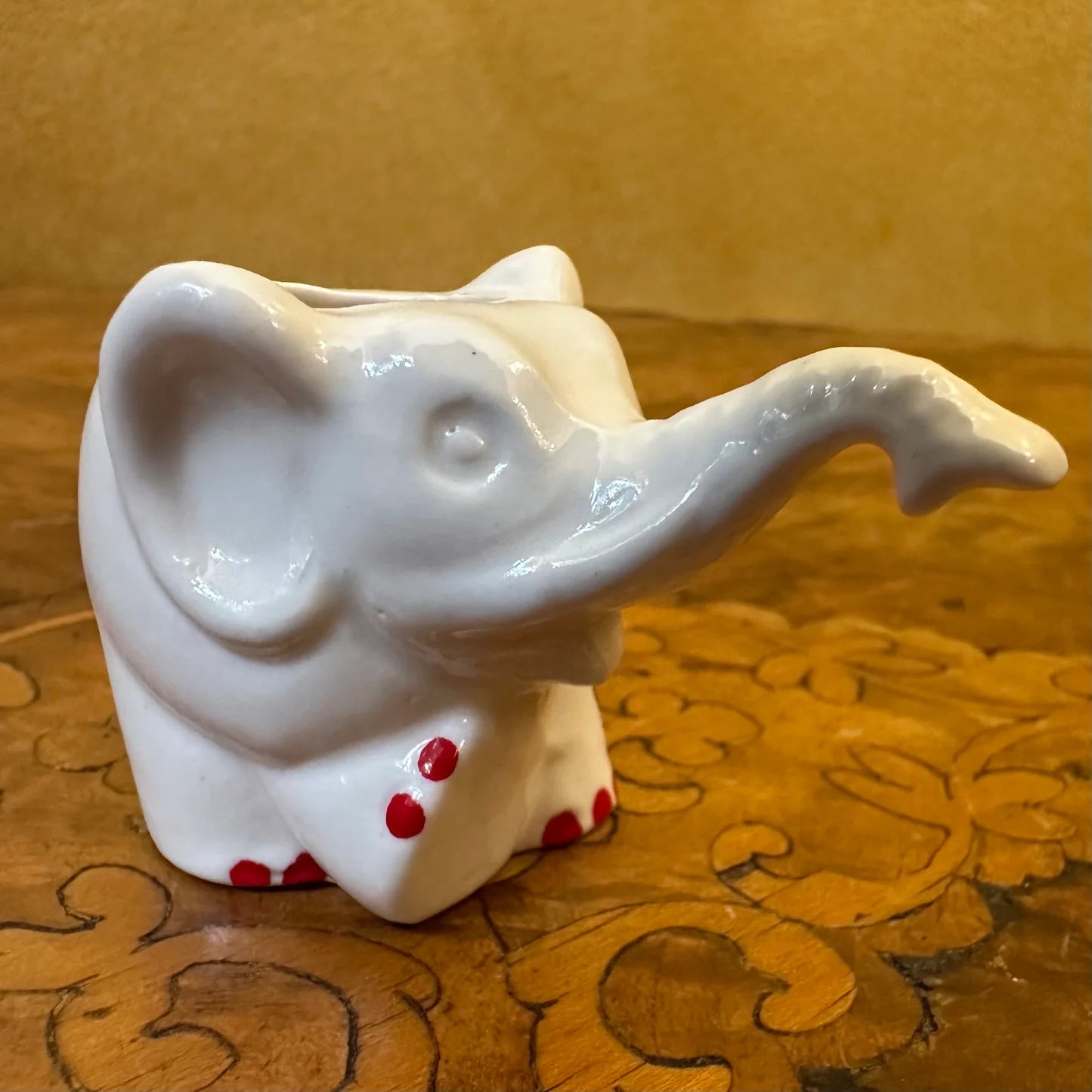Vintage Japanese Bone China Elephant Ornament