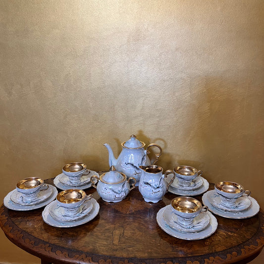 Vintage Japanese Dragon Lustre 21 Piece Tea Set