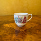 Vintage Japanese Floral Print Demitasse Coffee Cup & Saucer