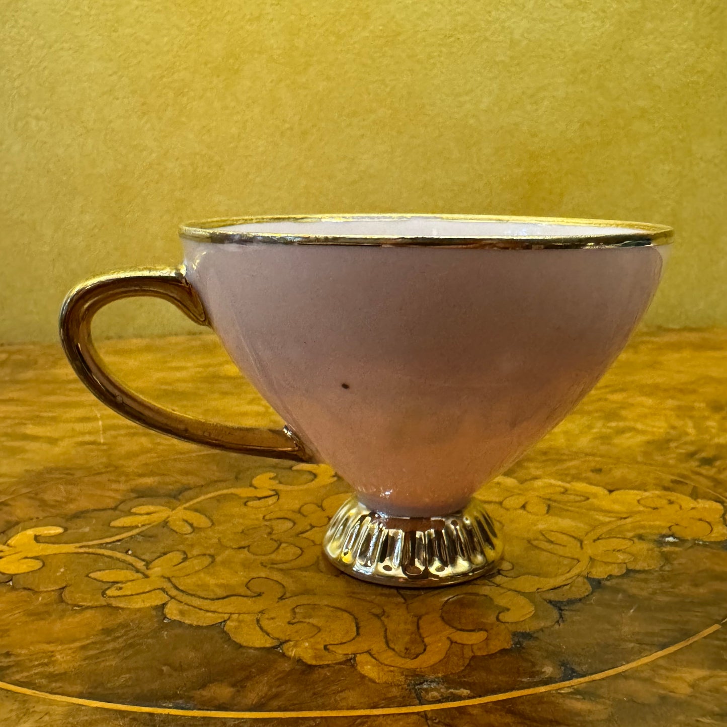 Vintage Japanese Pink Floral Cup