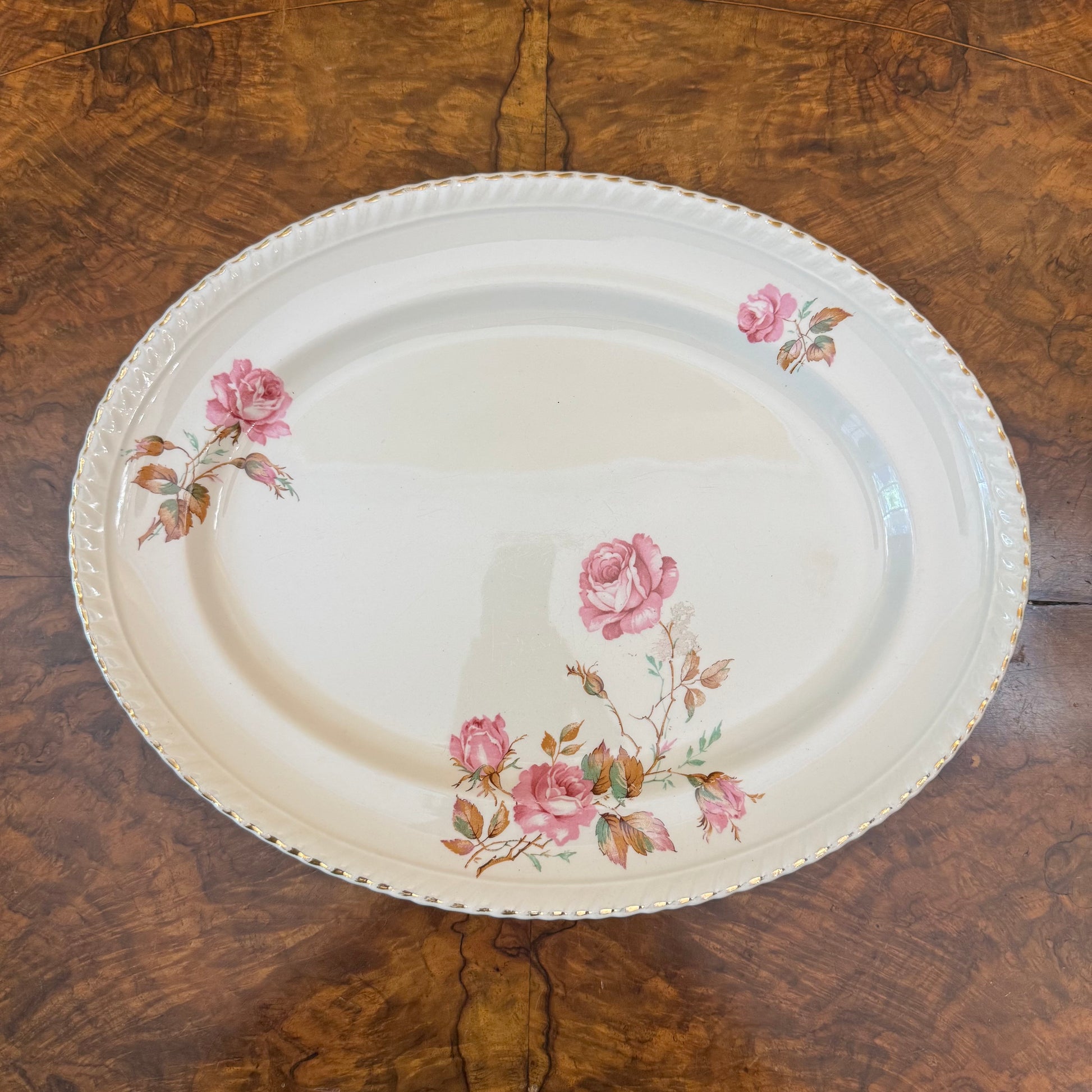 Vintage Johnson Brothers Miniver Rose Serving Platter 