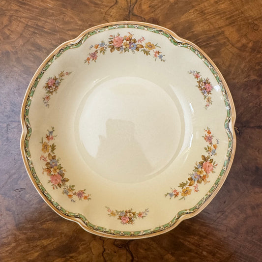 Vintage Johnson Brothers Victorian Floral Print Dessert Bowl 