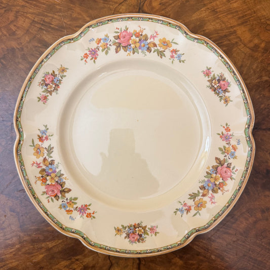 Vintage Johnson Brothers Victorian Floral Print dinner Plate 
