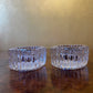 Vintage Kosta Boda Glass Ribbed Small Bowls Pair