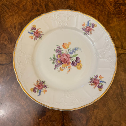 Vintage LC Bernadotte Floral Gold Trim Dinner Plate Replacement