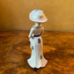 Vintage Lady Blue & White Figurine Statue