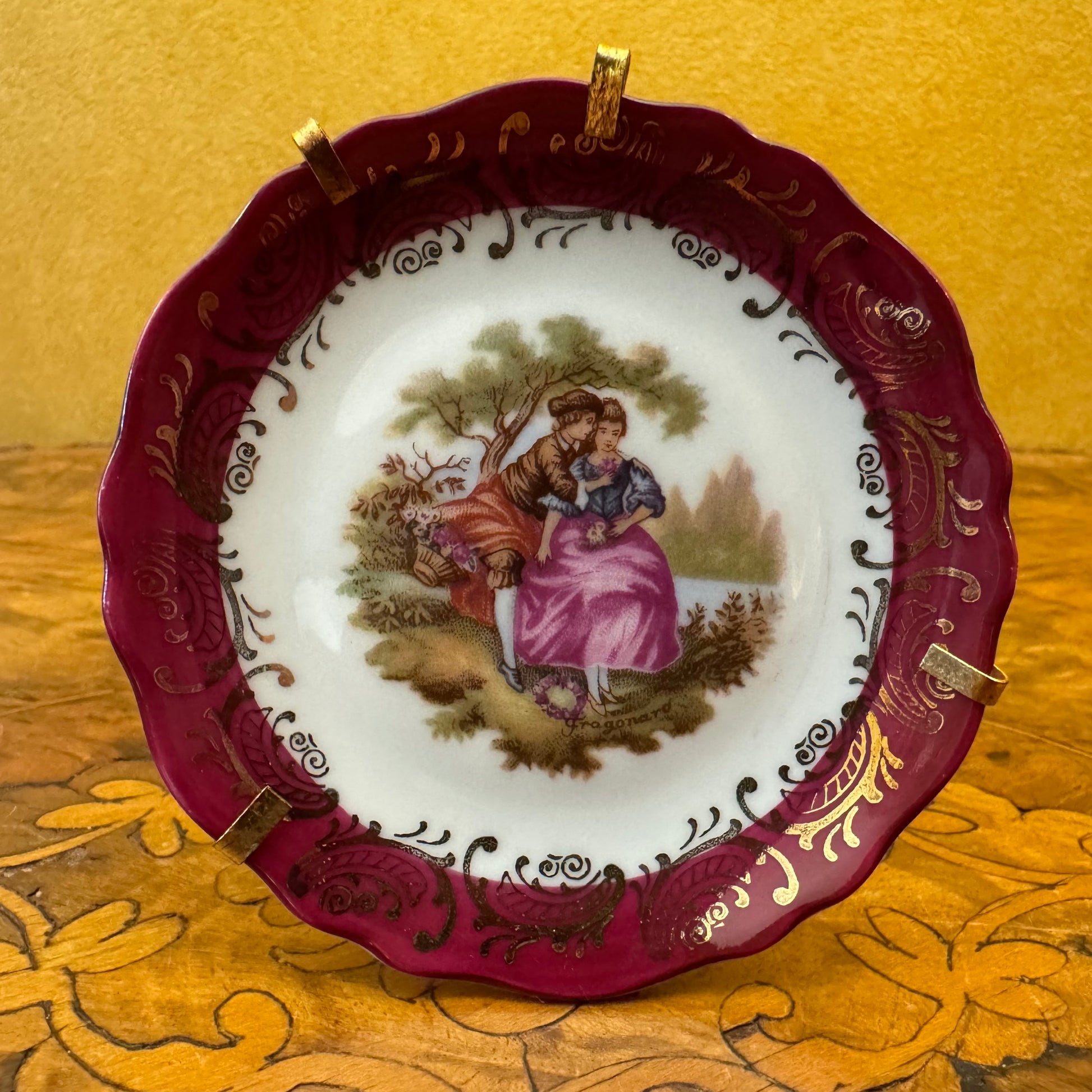 Vintage Limoges France Fragonard Courting Print Small Plate 