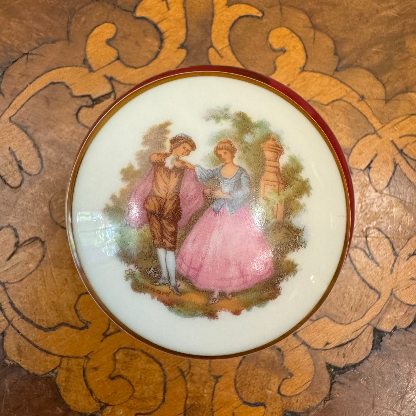Vintage Limoges France Fragonard Small Trinket Box