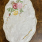 Vintage Linen Embroidered Floral Doily