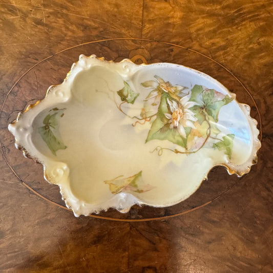 Vintage MZ Austria Floral Trinket Dish 
