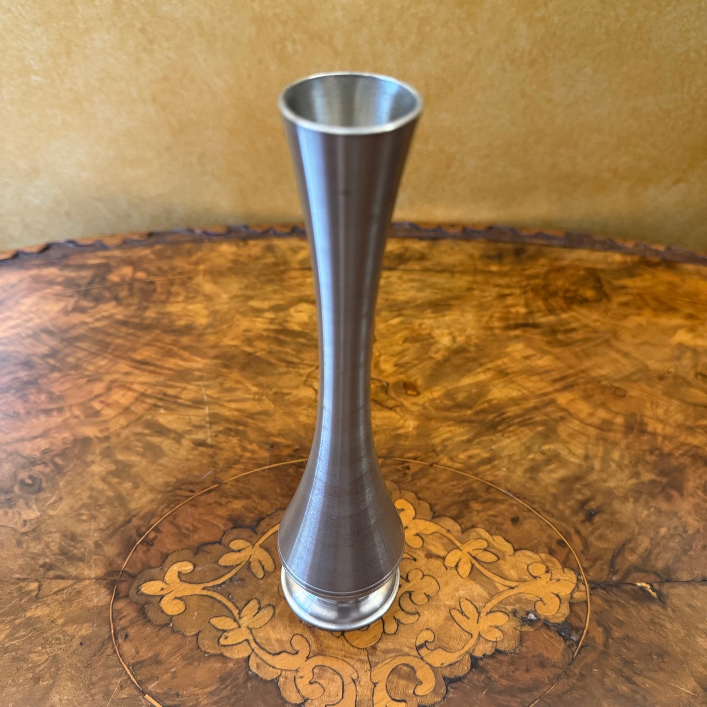 Vintage Malaysian Pewter Narrow Vase 