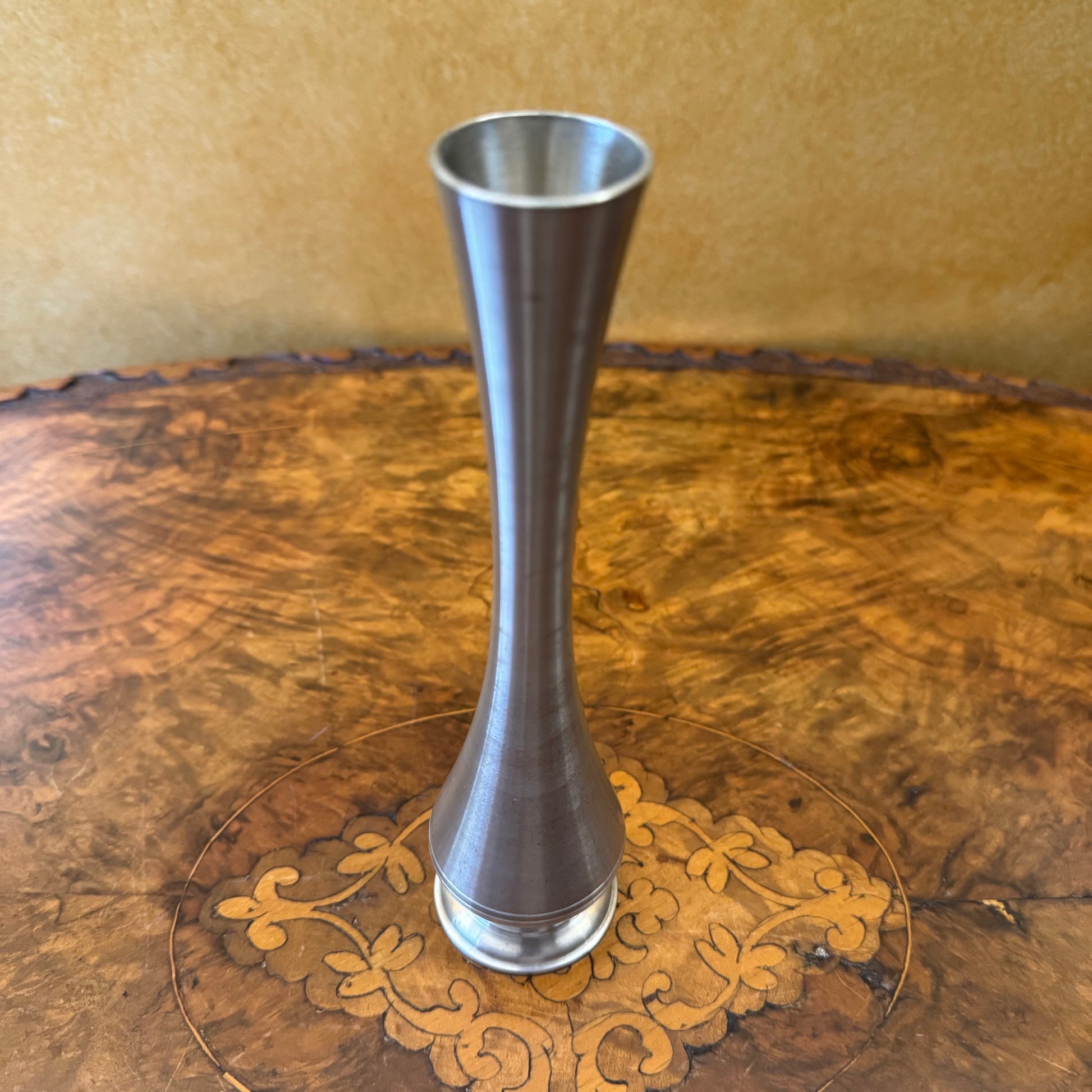 Vintage Malaysian Pewter Narrow Vase 