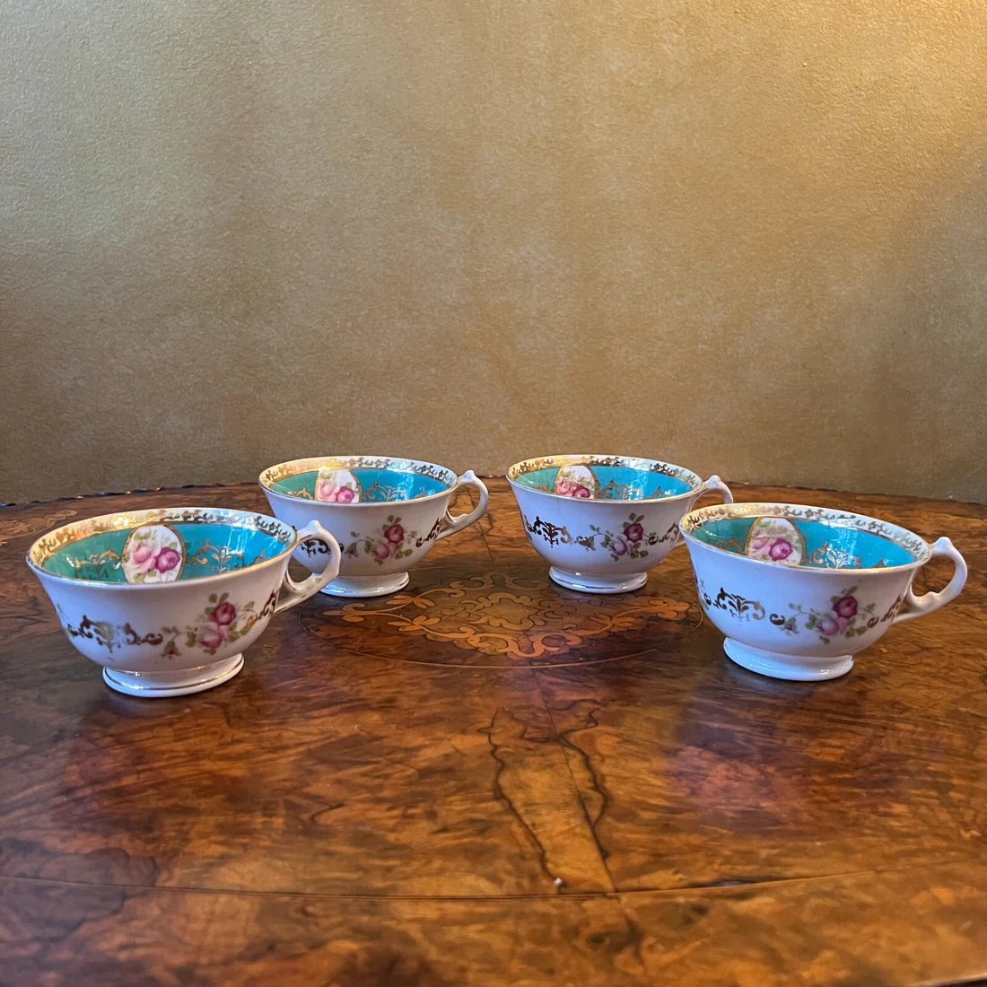 Vintage Melba China Tea Cup Set Of Four