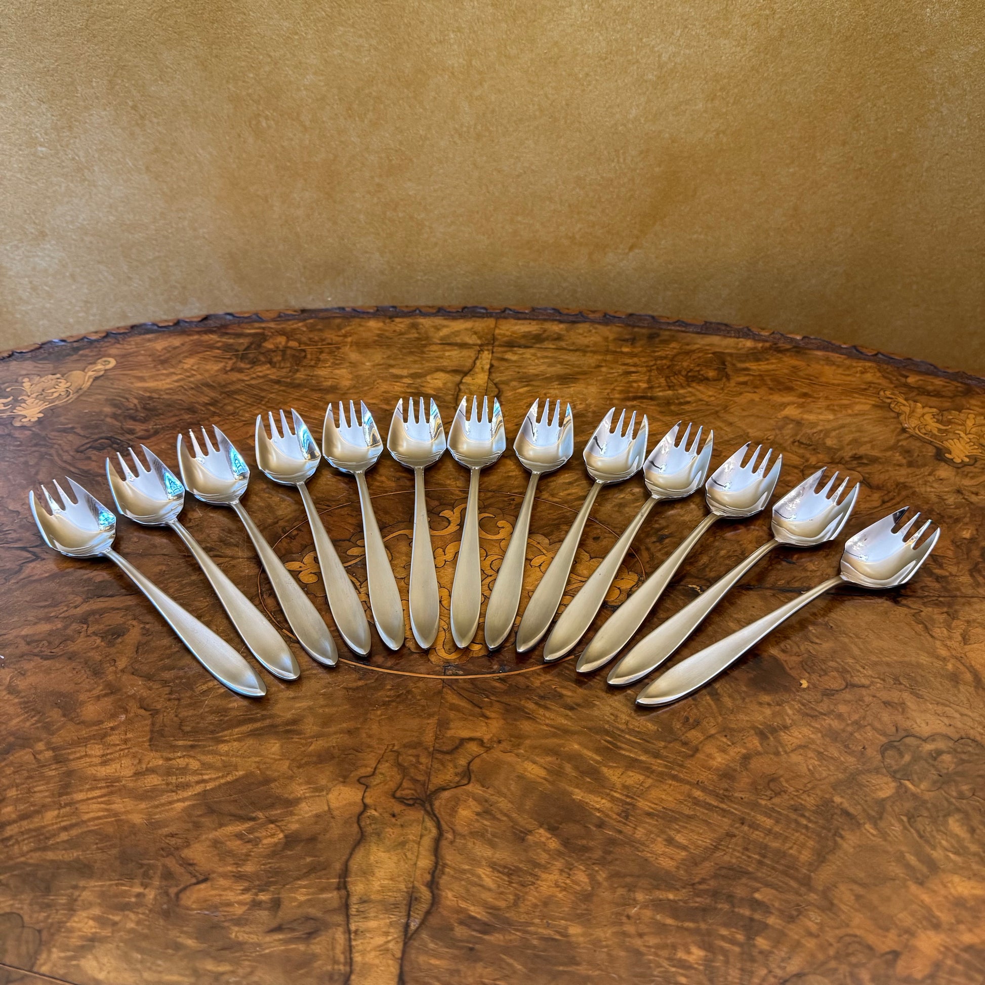 Vintage Metal Dessert Forks 13 Set 