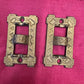 Vintage Metal Wall Bracket Lamp Hinge Holder Pair