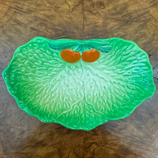 Vintage Midwinter Burslem Salad Leaf Dish with Tomatoes