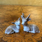 Vintage Miniature Reindeer Boy & Girl Figurines Ornaments