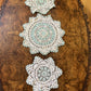 Vintage Mint White Crochet Doily Three Piece Set