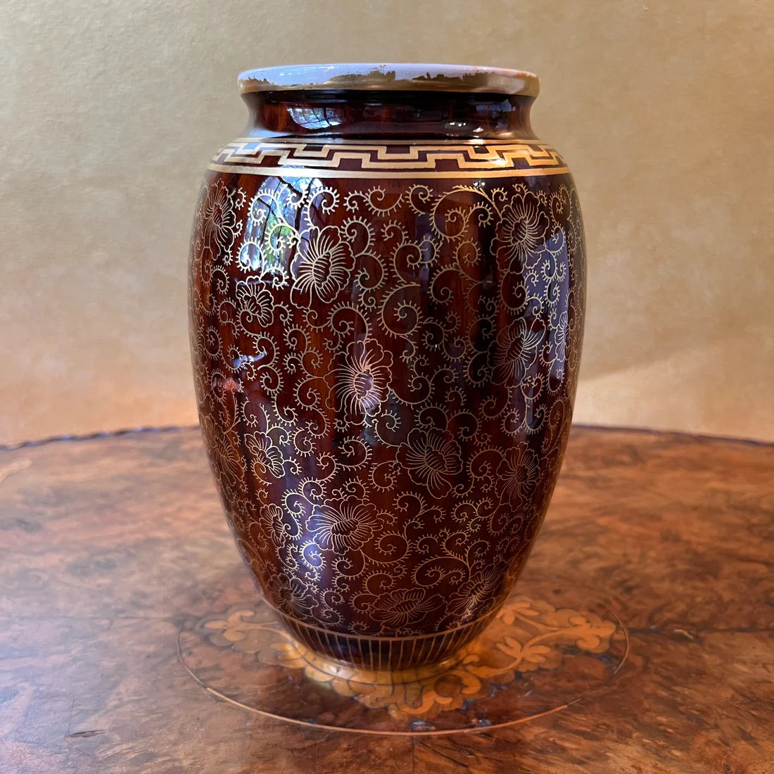 Vintage Minton Burgundy Gold Vase