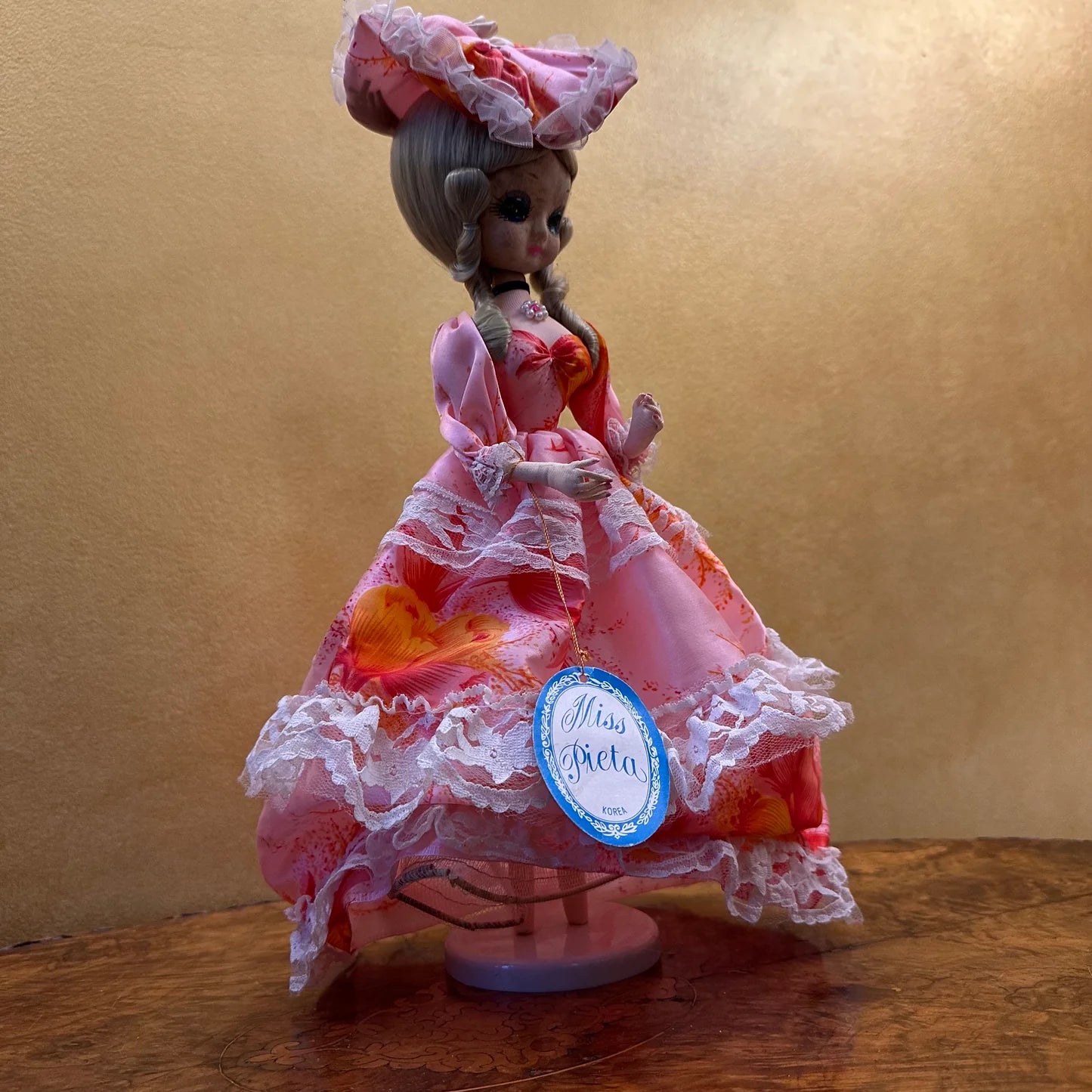 Vintage Miss Pieta Pink Dress Korean Doll