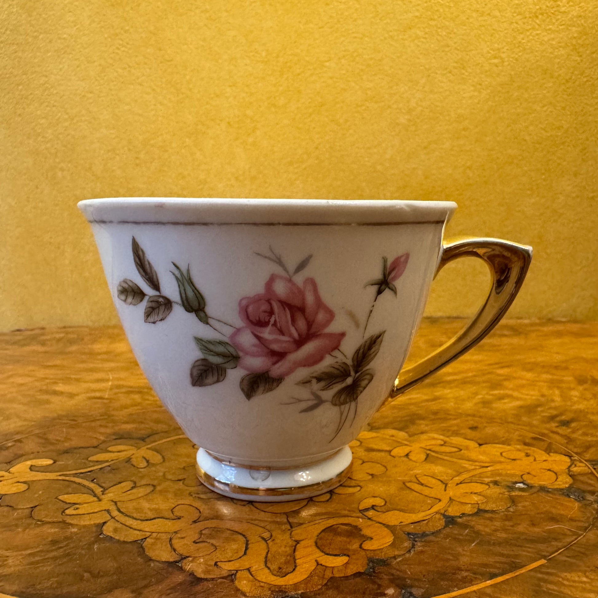 Vintage Mist Rose Tea Cup