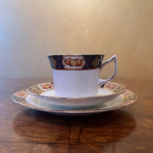 Vintage Mona Floral Print Tea Cup Trio Set