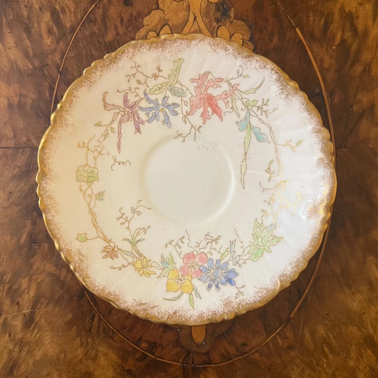 Vintage Moore Floral Demitasse Coffee Saucer